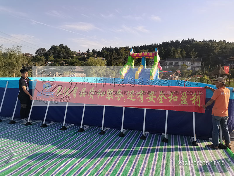 在景區(qū)中搭建移動水上樂園會有人玩嗎？